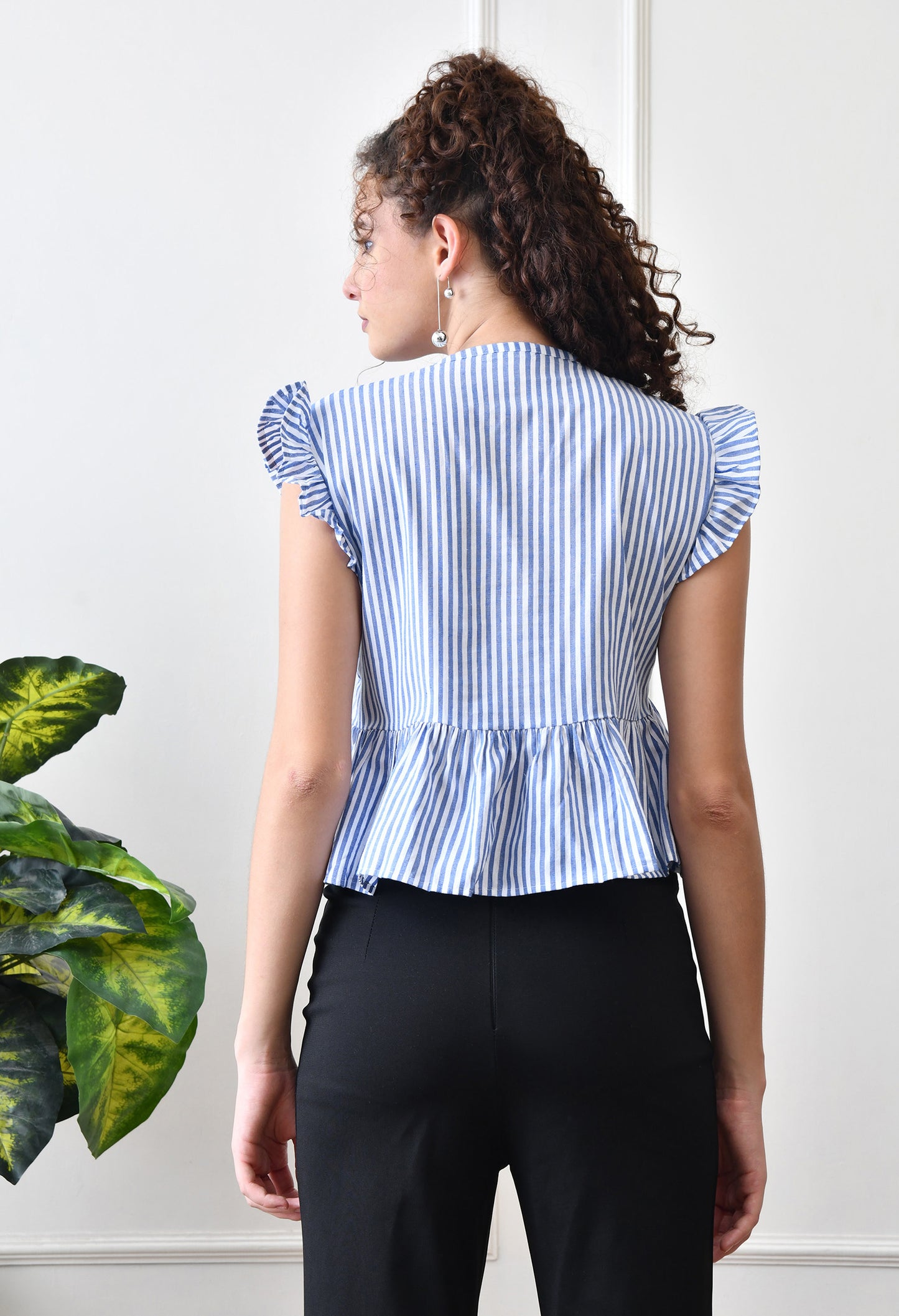 The Chicaboo Blue & White Striped Cotton Top