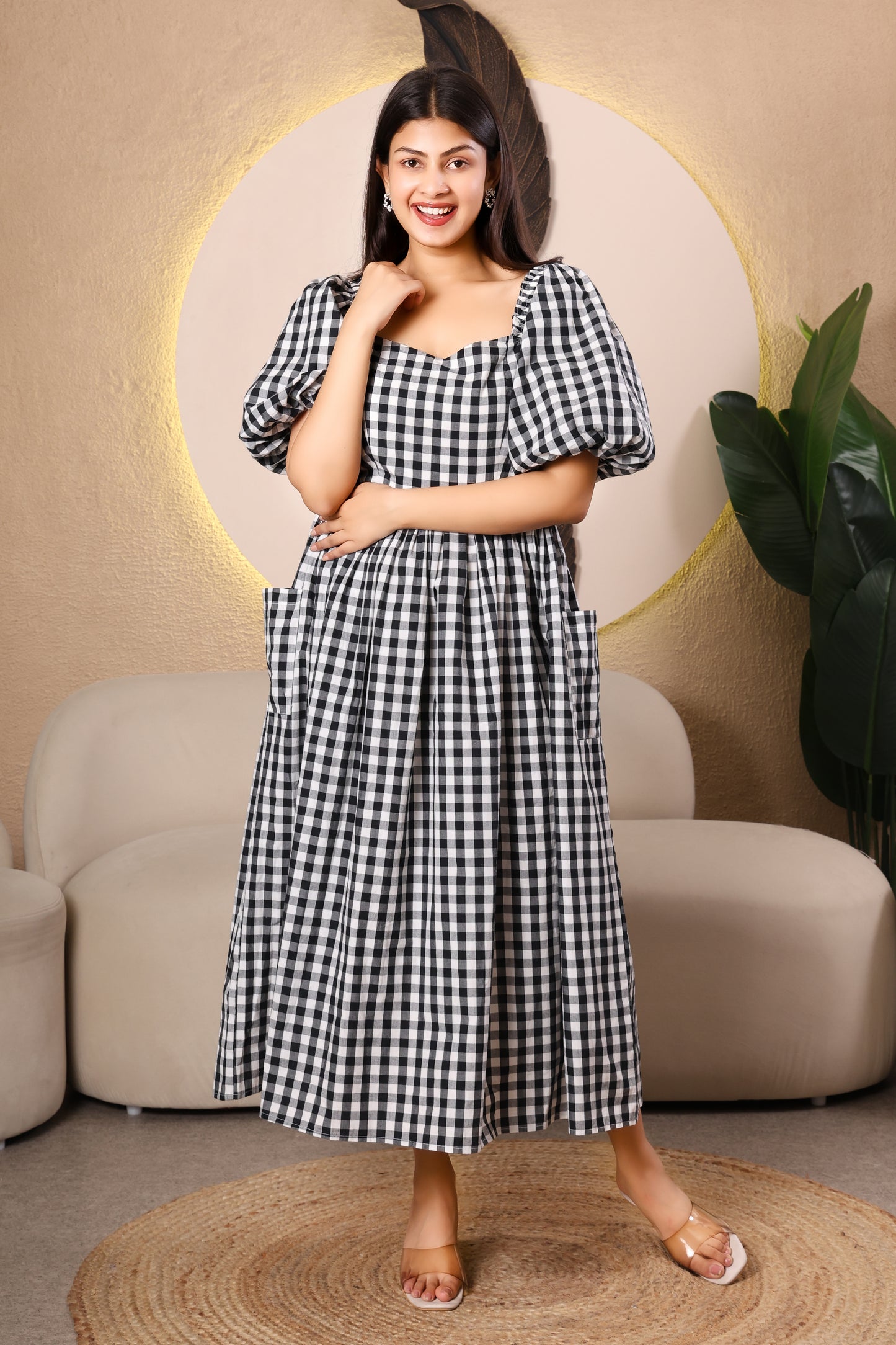 Black & White Checkered Dress