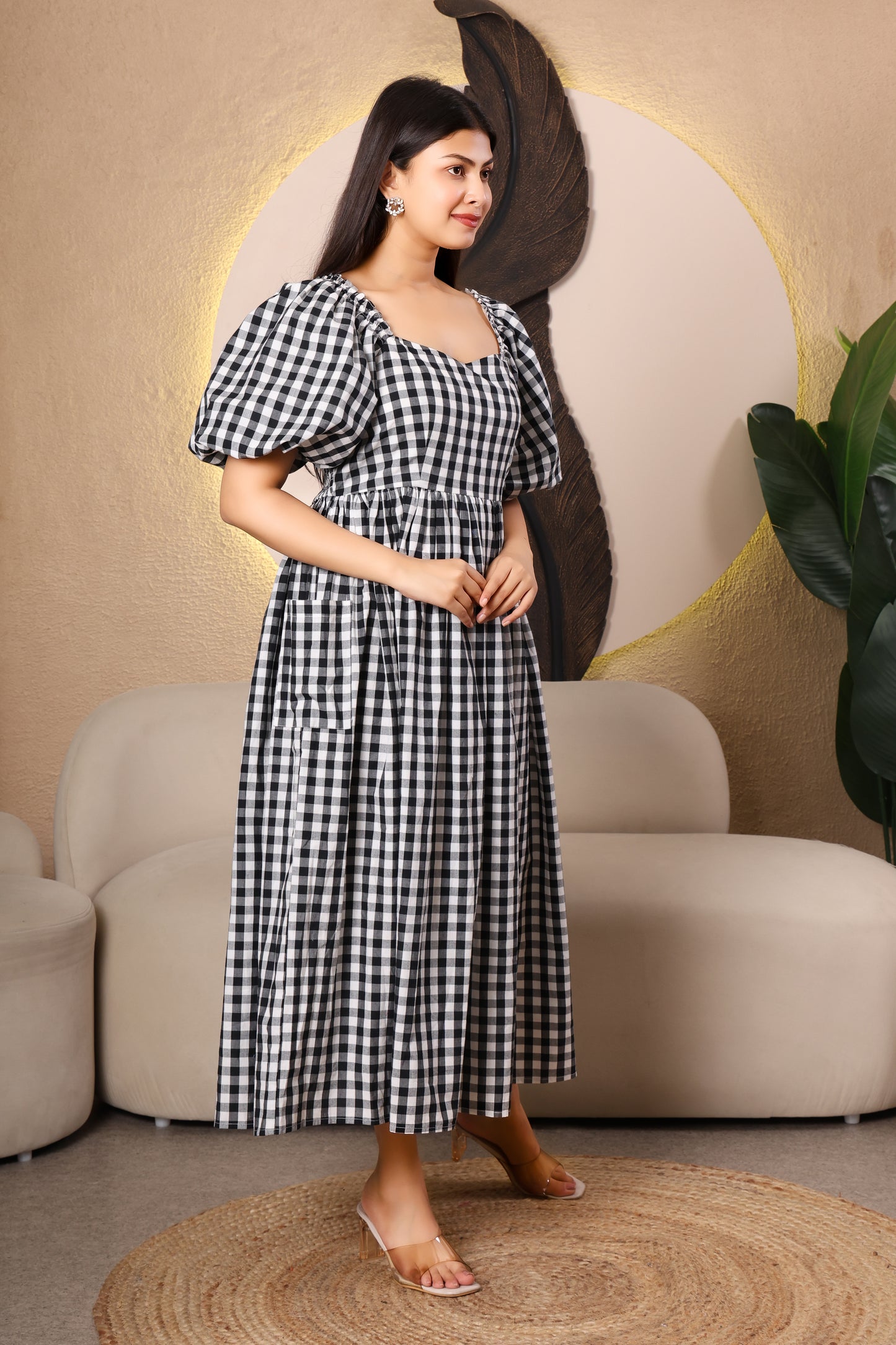 Black & White Checkered Dress