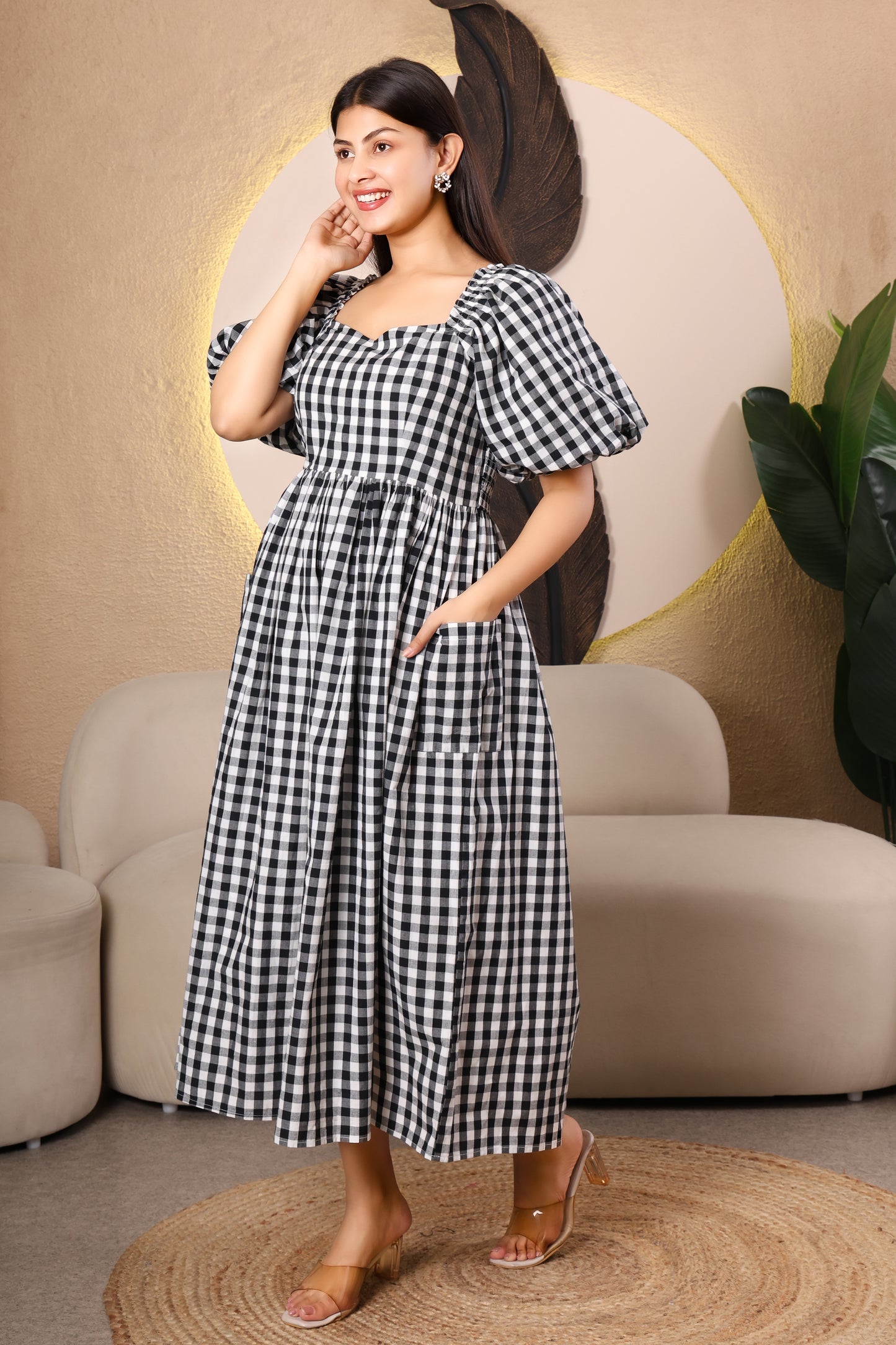 Black & White Checkered Dress