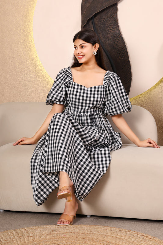 Black & White Checkered Dress